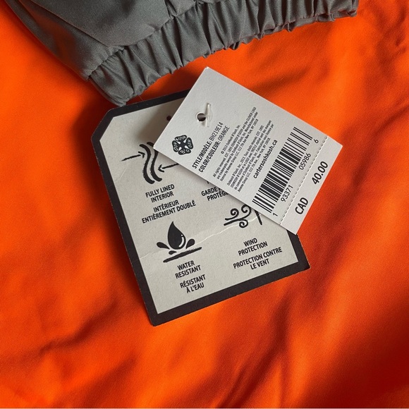 OshKosh Kid Fleece-Lined Colourblock Jacket - Orange, Size 7, NWT - Picture 5 of 5